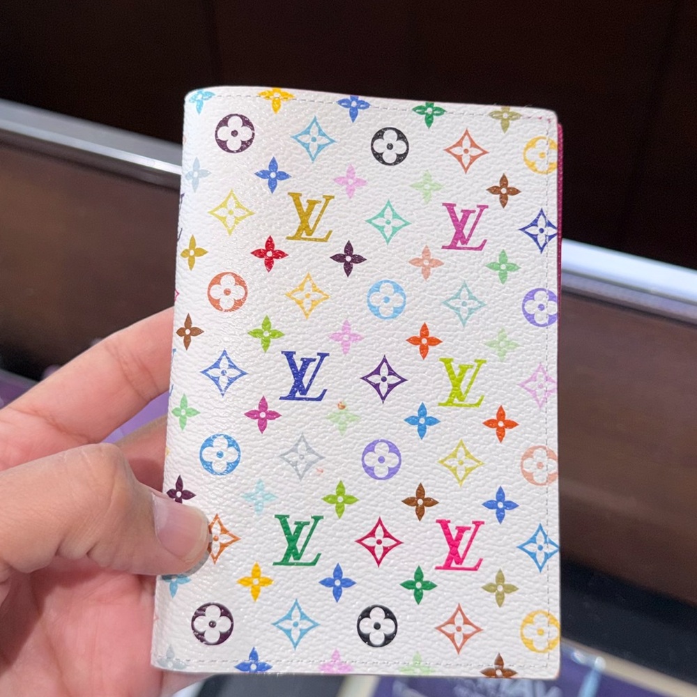 Louis Vuitton White Multicolor Monogram Card Holder